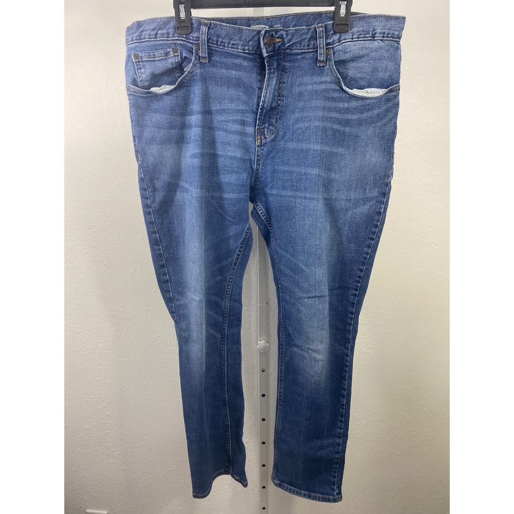 Old Navy Skinny Built-In Flex Jeans Mens 38x30 Medium Wash Blue Denim Pants